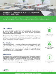 Case Study: Mooresville Consolidated School Corporations
